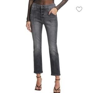 Jonathan Simkhai Standard Marley Darted Button-Fly Ankle Jeans Grey size 26/2